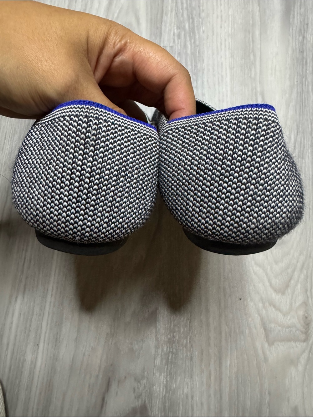 ROTHY’S | Pointed Toe Ballet Flat | Cloud Grey Birdseye Knit | Size 9 - Picture 9 of 11